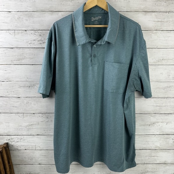 Duluth Trading Mens Blue Short Sleeve Polo Size 2XL Standard Fit - Picture 1 of 11